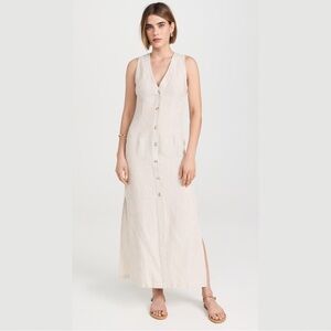 ONIA Air Linen Button Down Maxi Dress Size S